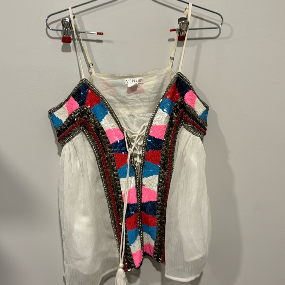 EUC GORGEOUS Venus Sequined Tank Size XS